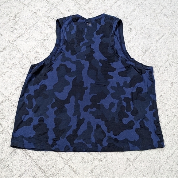 Splits 59 Top Women's M Blue Camo Syd Tank Sleeveless Active Lightweight - Picture 6 of 7